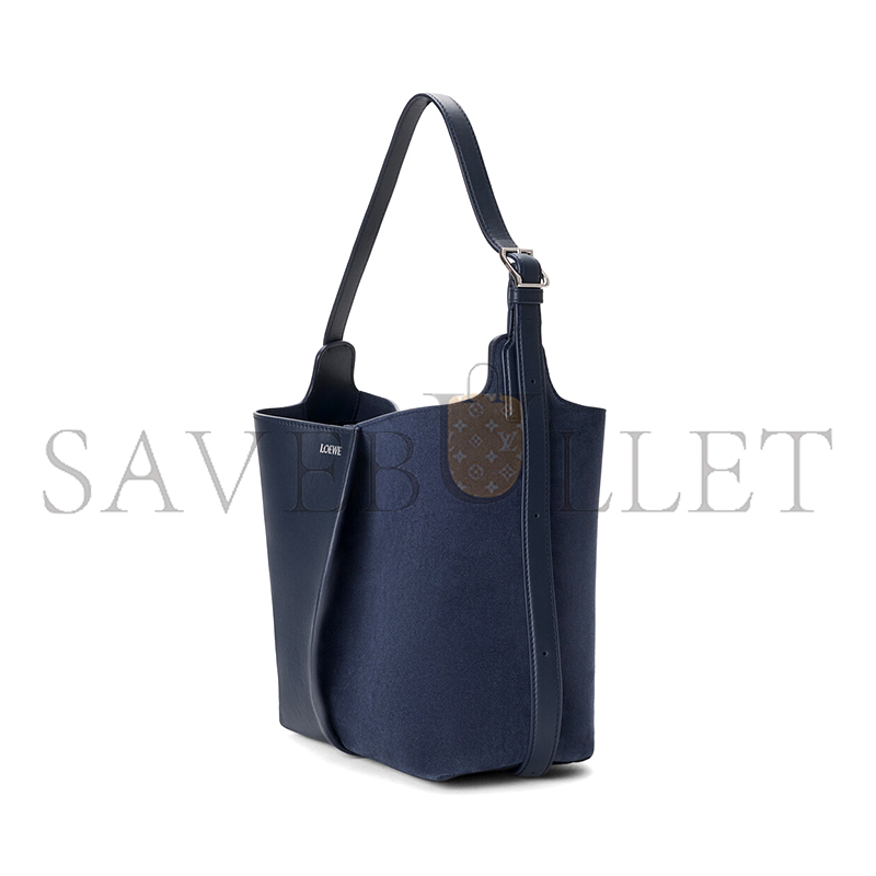L0ew* MEDIUM BILBAO BUCKET IN SOFT CALFSKIN AND SUEDE A418WRPX01 (26*25*13cm)
